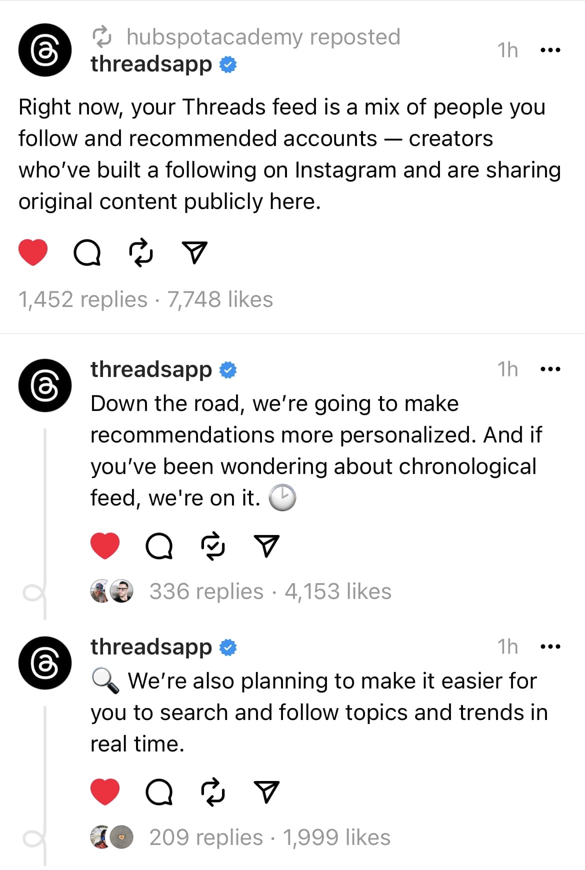 Instagram Threadsi postitused