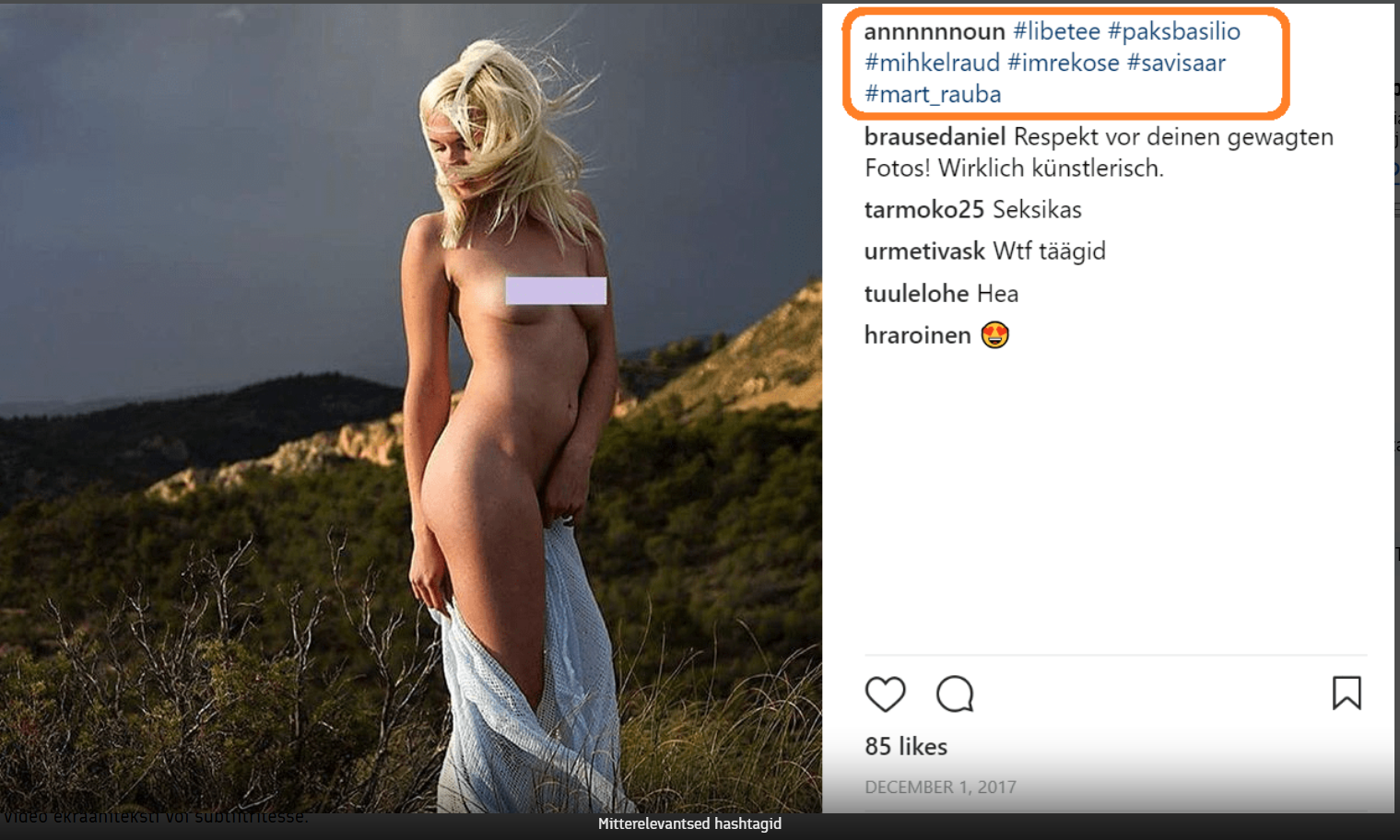 Mitterelevantsed hashtagid, libetee